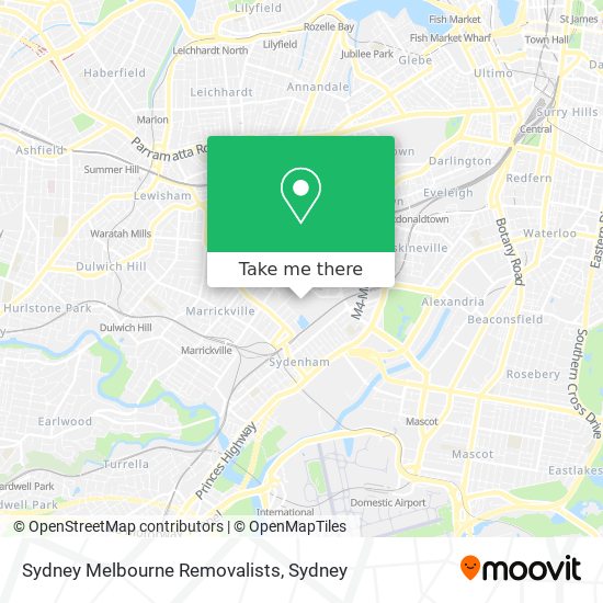 Mapa Sydney Melbourne Removalists