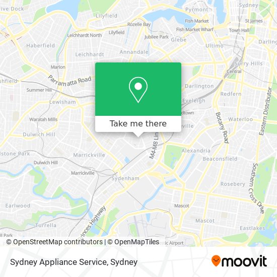 Sydney Appliance Service map