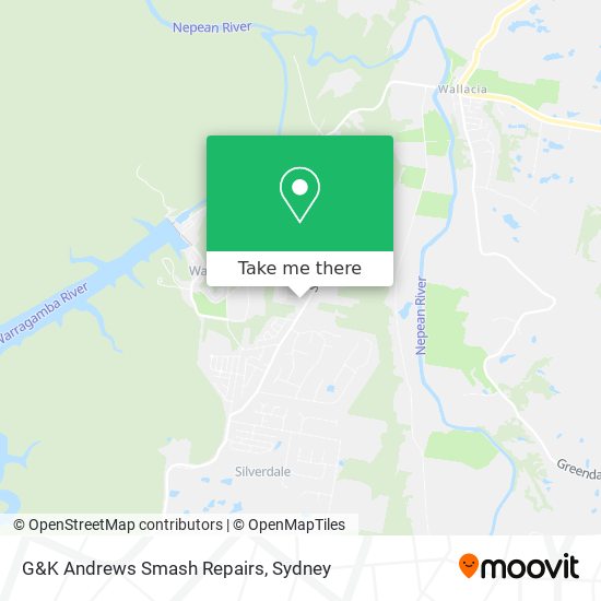 G&K Andrews Smash Repairs map