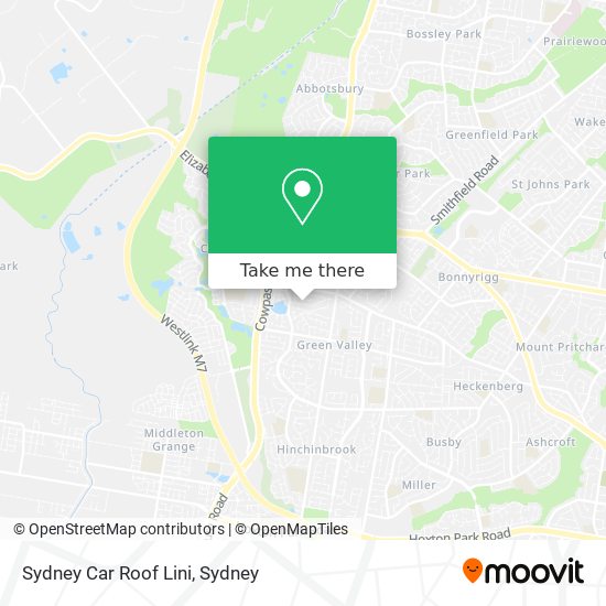 Sydney Car Roof Lini map