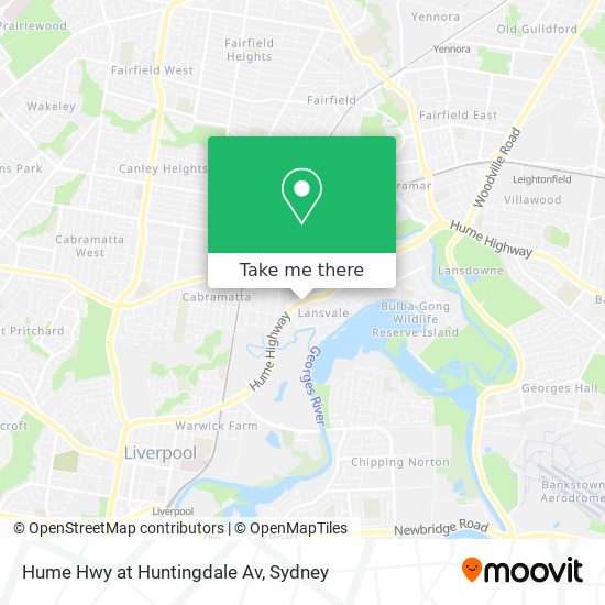 Hume Hwy at Huntingdale Av map