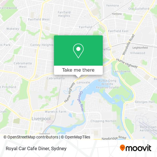 Royal Car Cafe Diner map