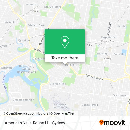 Mapa American Nails-Rouse Hill