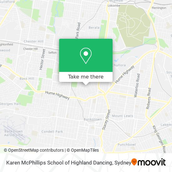 Karen McPhillips School of Highland Dancing map