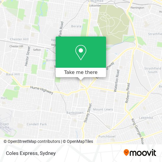 Coles Express map