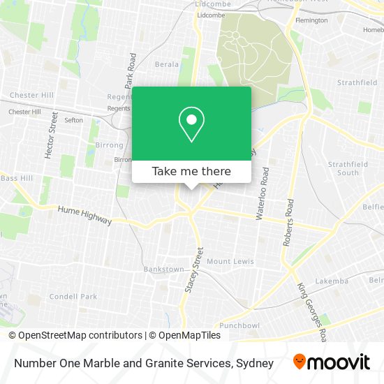 Number One Marble and Granite Services map