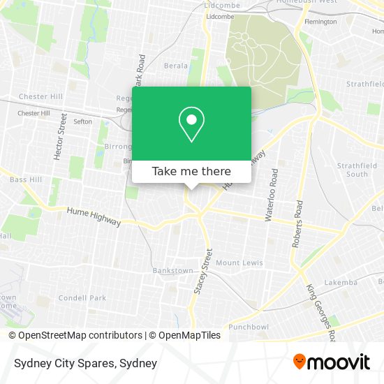 Sydney City Spares map