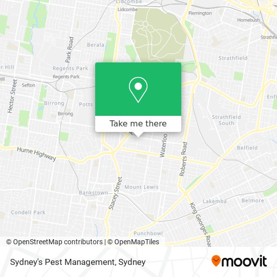 Mapa Sydney's Pest Management