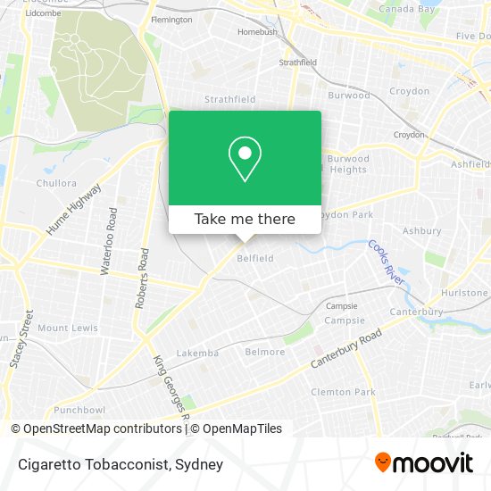 Mapa Cigaretto Tobacconist