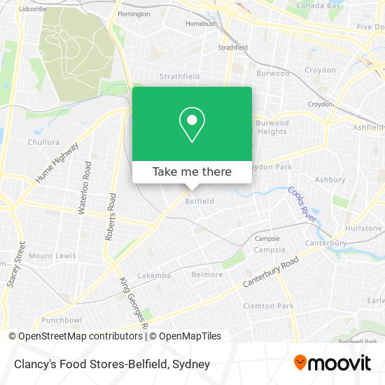 Mapa Clancy's Food Stores-Belfield