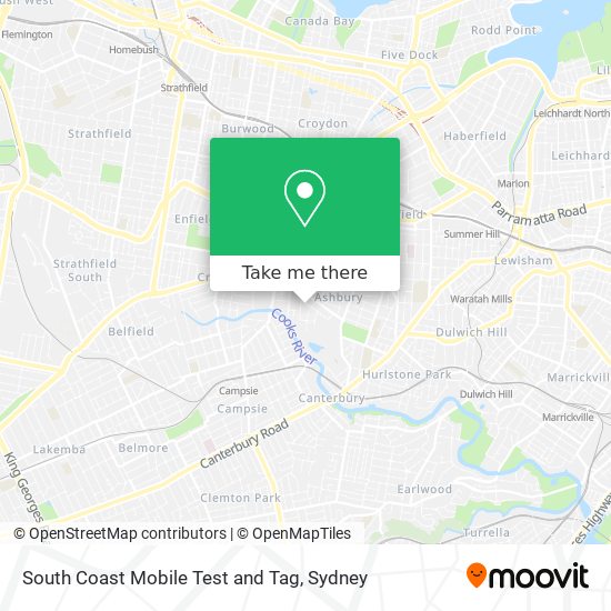 South Coast Mobile Test and Tag map