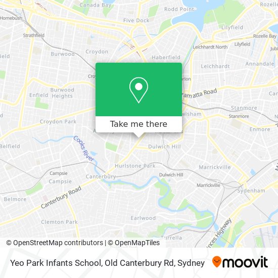 Yeo Park Infants School, Old Canterbury Rd map