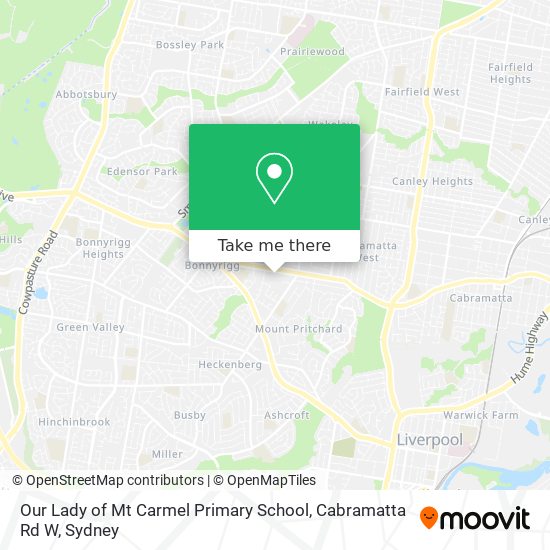 Our Lady of Mt Carmel Primary School, Cabramatta Rd W map