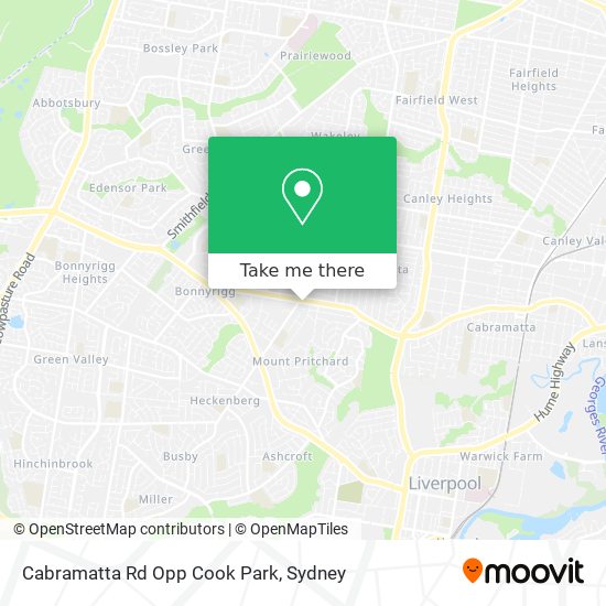 Cabramatta Rd Opp Cook Park map