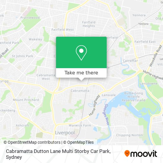 Cabramatta Dutton Lane Multi Storby Car Park map