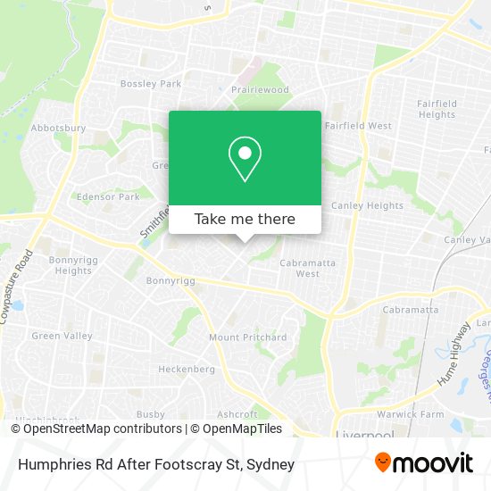 Humphries Rd After Footscray St map