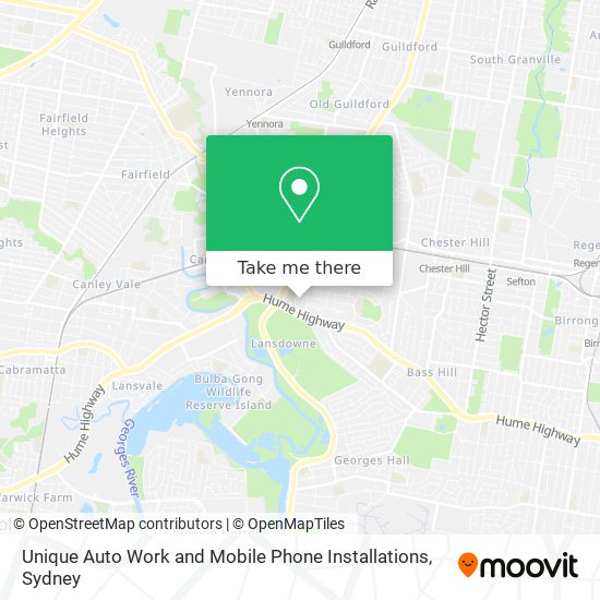 Unique Auto Work and Mobile Phone Installations map