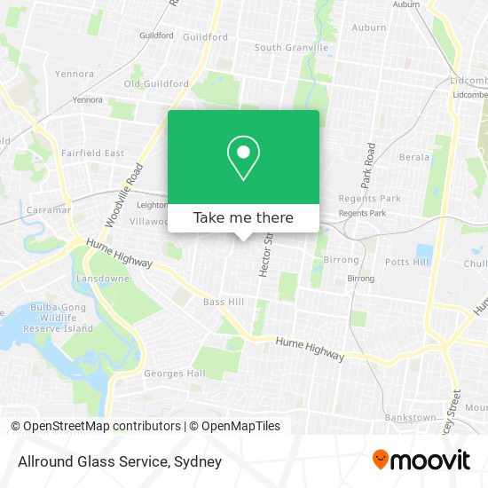 Allround Glass Service map