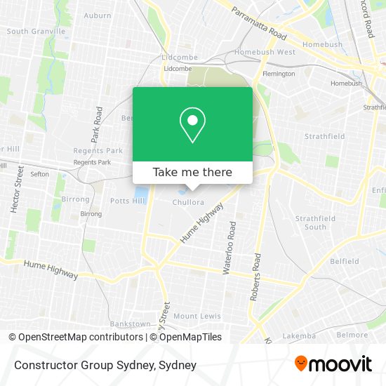 Mapa Constructor Group Sydney