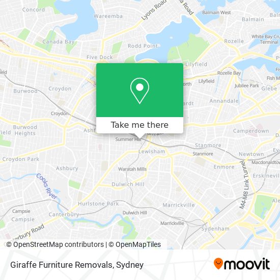 Giraffe Furniture Removals map