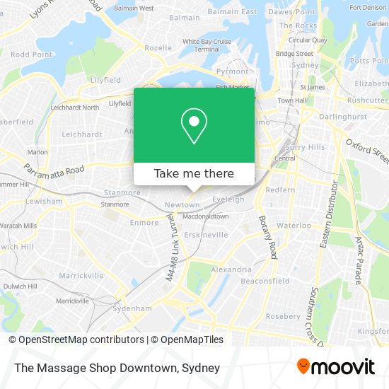 The Massage Shop Downtown map