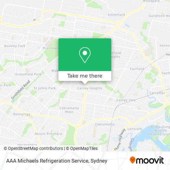 Mapa AAA Michaels Refrigeration Service