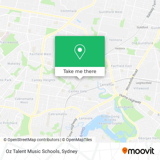 Mapa Oz Talent Music Schools