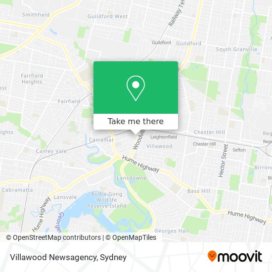 Mapa Villawood Newsagency