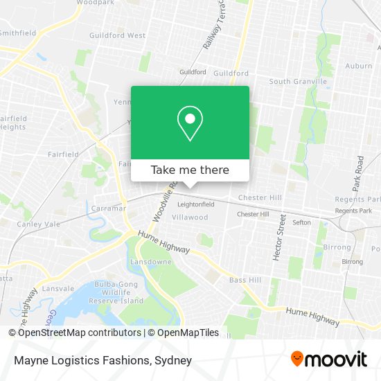 Mayne Logistics Fashions map