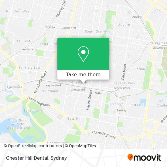 Chester Hill Dental map