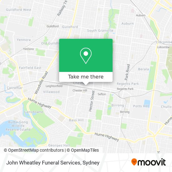 Mapa John Wheatley Funeral Services