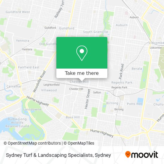 Sydney Turf & Landscaping Specialists map