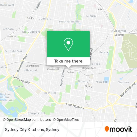 Sydney City Kitchens map