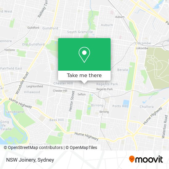 NSW Joinery map