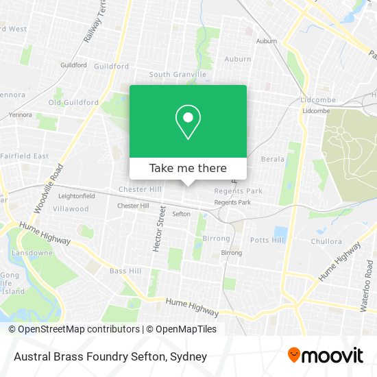 Austral Brass Foundry Sefton map