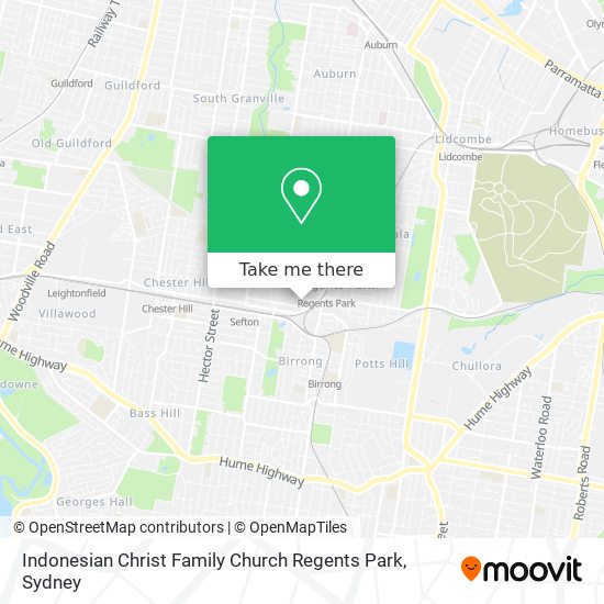 Indonesian Christ Family Church Regents Park map