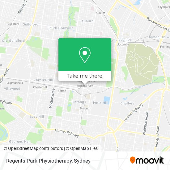 Regents Park Physiotherapy map