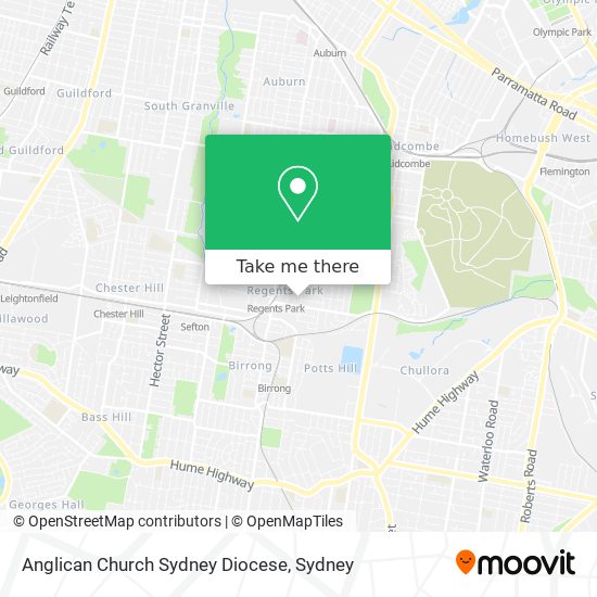 Mapa Anglican Church Sydney Diocese