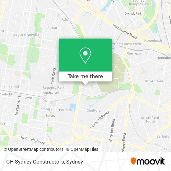 GH Sydney Constractors map