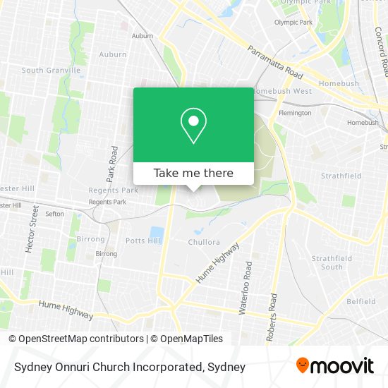 Sydney Onnuri Church Incorporated map