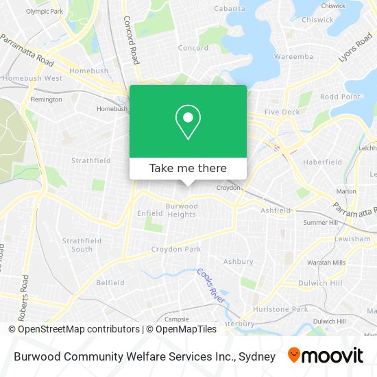 Mapa Burwood Community Welfare Services Inc.