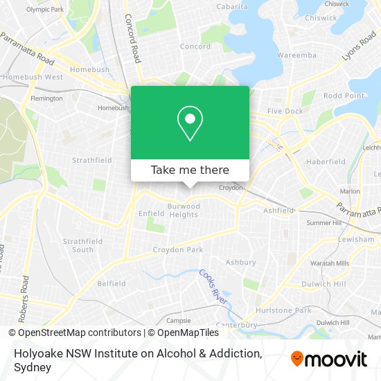 Holyoake NSW Institute on Alcohol & Addiction map