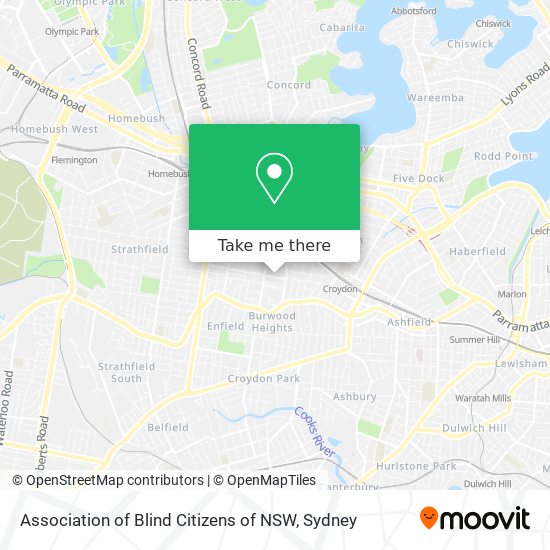 Mapa Association of Blind Citizens of NSW