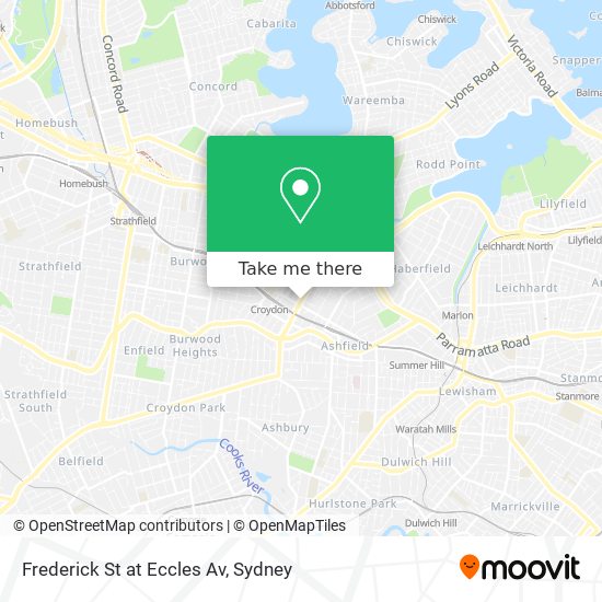 Frederick St at Eccles Av map