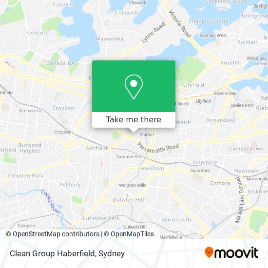 Clean Group Haberfield map