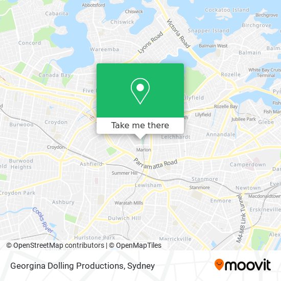 Georgina Dolling Productions map