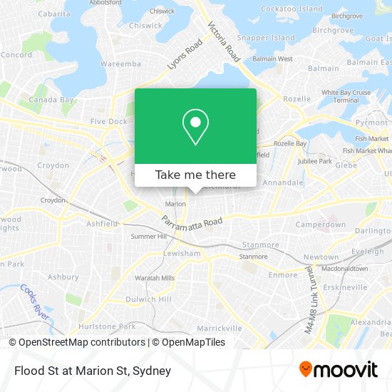 Mapa Flood St at Marion St