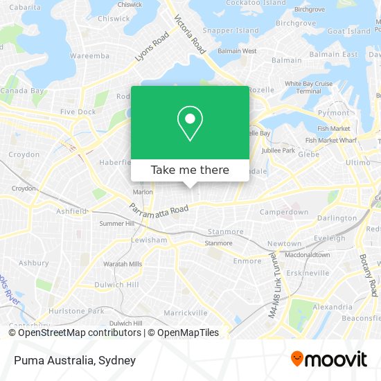 Mapa Puma Australia