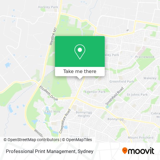 Professional Print Management map