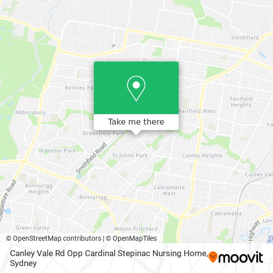 Canley Vale Rd Opp Cardinal Stepinac Nursing Home map
